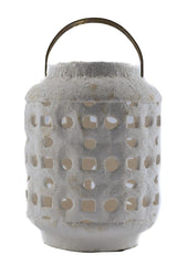 Fenice: lanterne portacandele bianche in cemento EDG - 012671,10