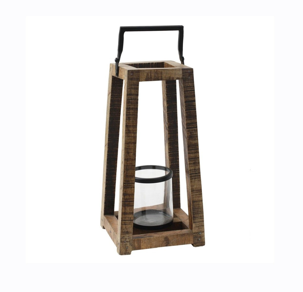 Meryl wood natural open lantern rettangolare S - 686544