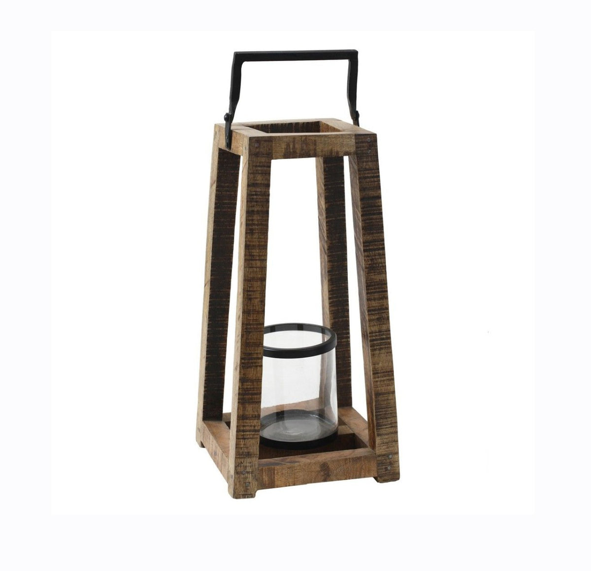 Meryl wood natural open lantern rettangolare S - 686544