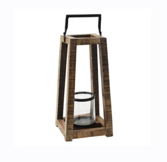 Meryl wood natural open lantern rettangolare S - 686544