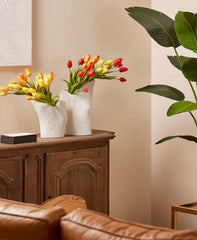 Bouquet di tulipani gialli Real Touch H40 | Fiori artificiali di qualit&agrave; - 216002,20Y