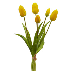 Bouquet di tulipani gialli Real Touch H40 | Fiori artificiali di qualit&agrave; - 216002,20Y