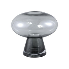 Vaso Minty Grigio H20 | Vaso in vetro grigio tondo con piede - 710785