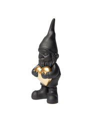 Nano Lover Black H12 cm – Gnomo Decorativo con Cuore Oro