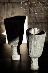 Vaso Nirah Black | Vaso di design in ceramica forma irregolare - CONFIG0349