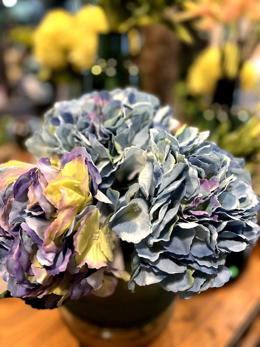 Ortensia artificiale Set 2Pz. Colore Blu mix H45 | Fiori artificiali di qualit&agrave; - 215524,67