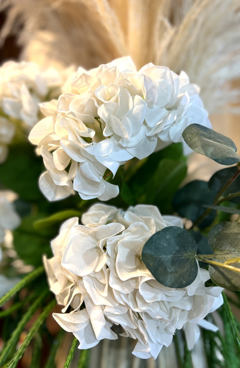 Ortensia artificiale Bianca Real Touch H50 | Fiori artificiali Real Touch - 215750,12