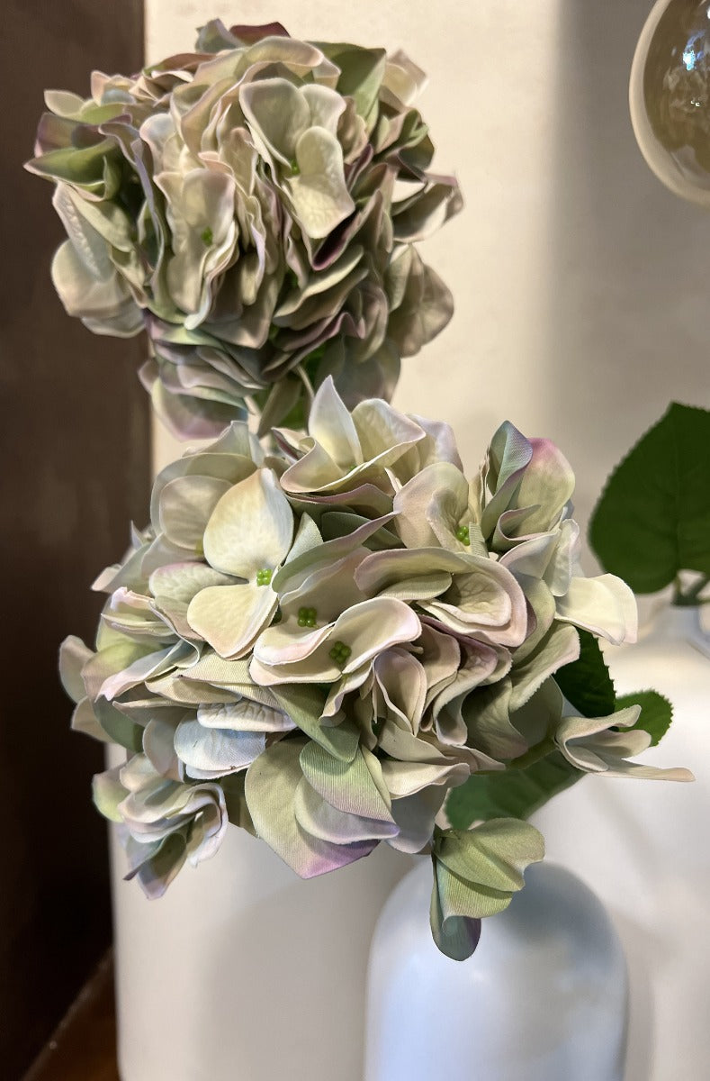 Ortensia artificiale Green Pink Real Touch H50 | Fiori artificiali Real Touch - 215750,75