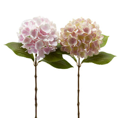 Set 2Pz. Ortensie Artificiali Rosa Mix H60 cm &ndash; Fiori Artificiali di Qualit&agrave; - 2100095A554