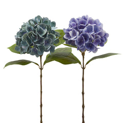 Set 2Pz. Ortensie Artificiali Viola Mix H60 cm &ndash; Fiori Artificiali di Qualit&agrave; - 2100095A699