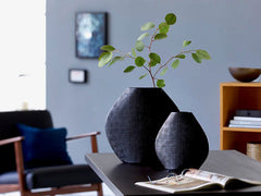Vaso Outback L | Vasi di design in alluminio nero verniciato a polvere - 219015