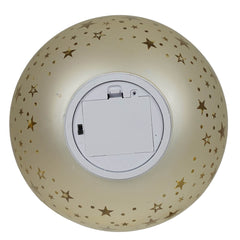Decoro Luminoso Palla Vetro Oro con Stelle Ø15 Cm Led a Batteria