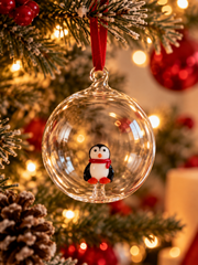 Palla di Natale Pinguino con Sciarpa Woodland Tales Ichendorf Milano ambientata
