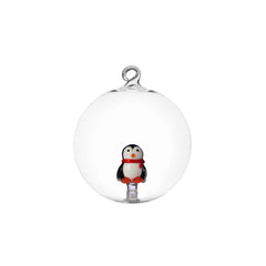 Palla di Natale Pinguino con Sciarpa Woodland Tales Ichendorf Milano in vetro