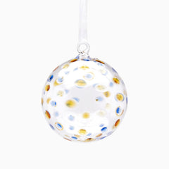 Palla vetro Drops Pois Blu e Oro &Oslash;10 | Palline di Natale in vetro EDG Enzo De Gasperi - 685965,87