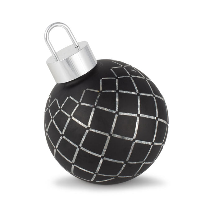 Baden Collection Decoro Luminoso Palla Vetro Nero con Led - 1248782