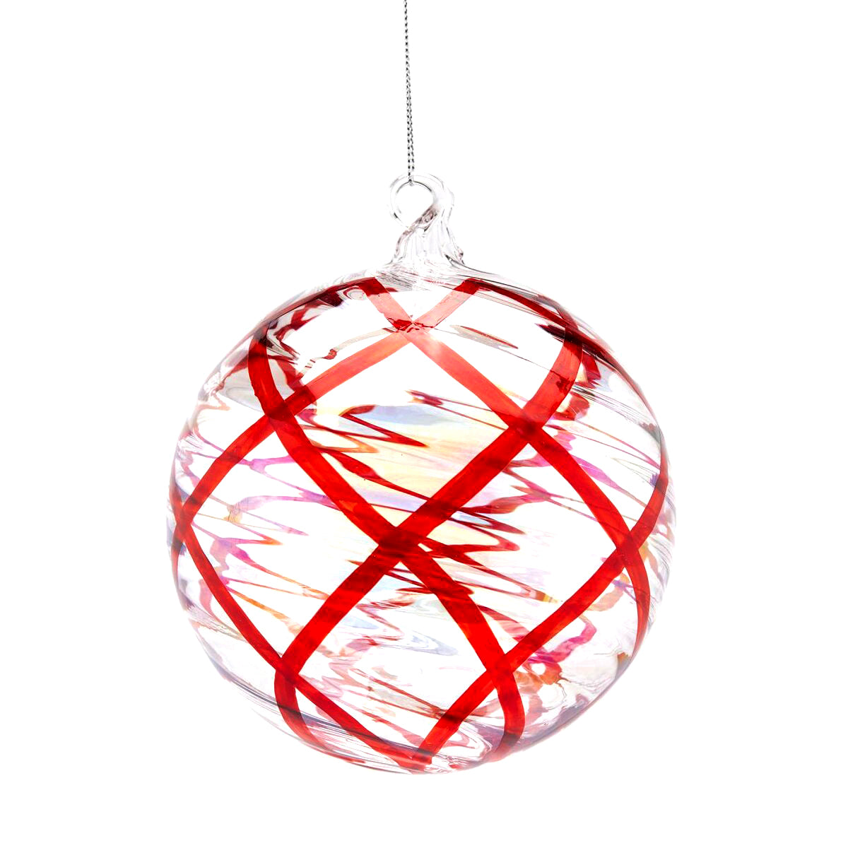 Palla Vetro Intrecci Rossa &Oslash;12 | Palline di Natale in vetro soffiato EDG - 687067,40