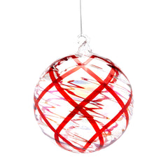 Palla Vetro Intrecci Rossa &Oslash;12 | Palline di Natale in vetro soffiato EDG - 687067,40