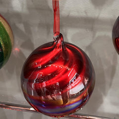 Palla vetro spirale Red | Palline in vetro EDG - CONFIG0368