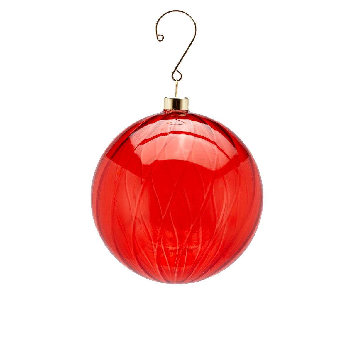 Palla Vetro Rosso Vortex &Oslash;10 | Palline di Natale in vetro soffiato EDG - 687134,40