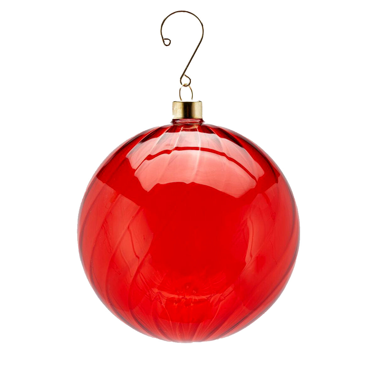 Palla Vetro Rosso Vortex &Oslash;12 | Palline di Natale in vetro soffiato EDG - 687135,40