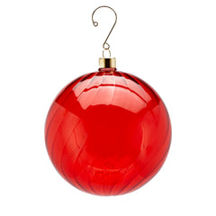 Palla Vetro Rosso Vortex &Oslash;12 | Palline di Natale in vetro soffiato EDG - 687135,40