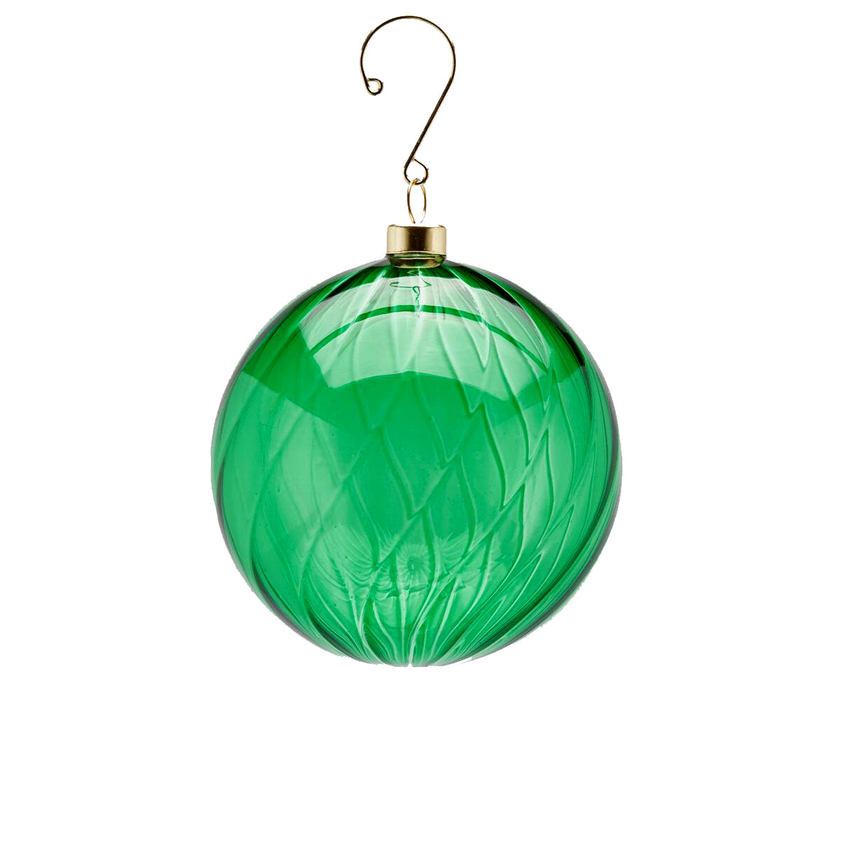 Palla Vetro Verde Vortex &Oslash;10 | Palline di Natale in vetro soffiato EDG - 687134,70