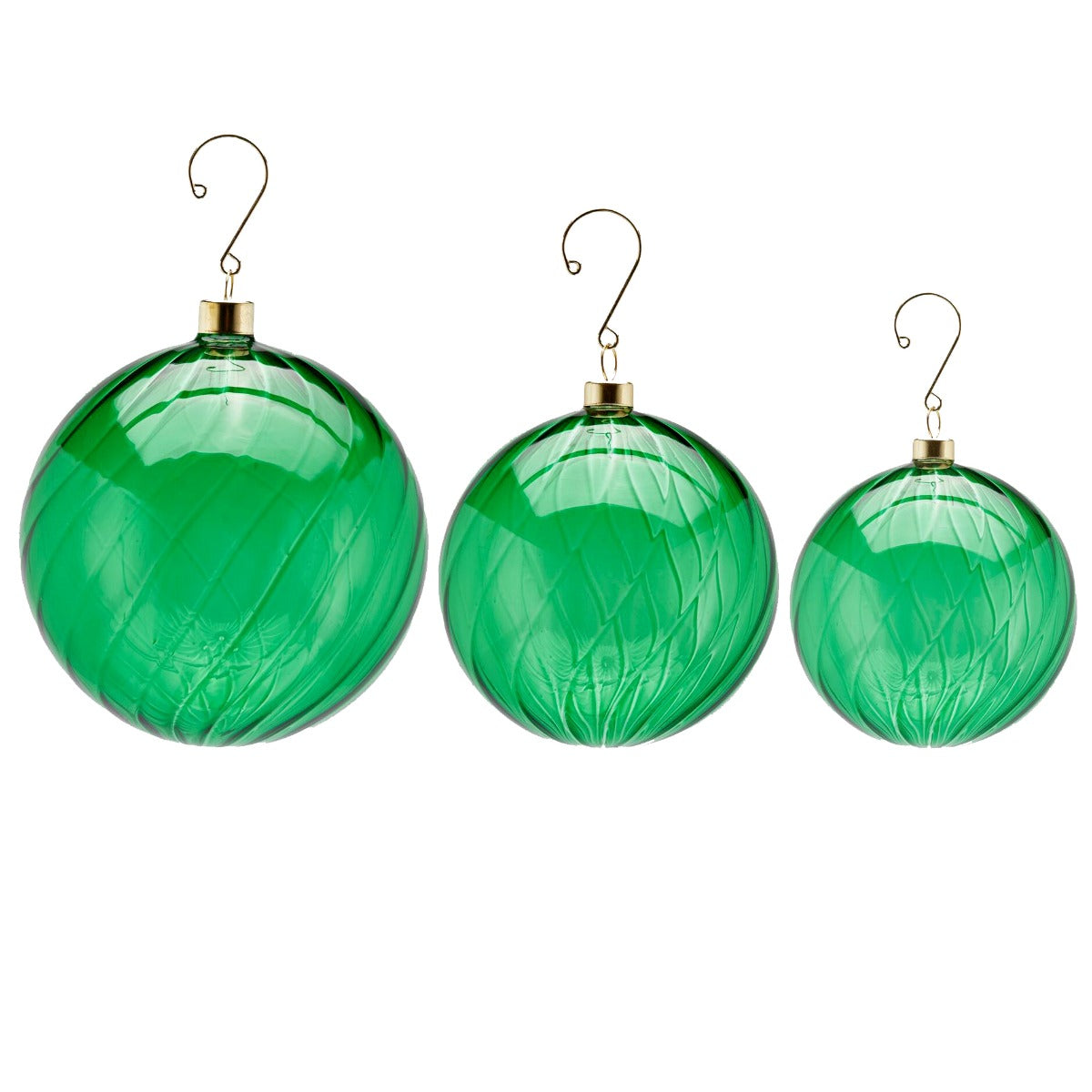 Palline vetro soffiato verde oro antico per albero di natale Palline vetro soffiato verde oro antico per albero di natale