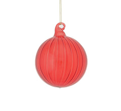 Palla Vetro Meridiane D8 : Palline di Natale in vetro rosso - 678166