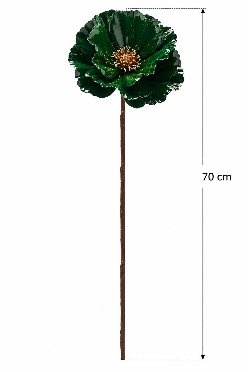 Fiore di Papavero Glossy Verde EDG Enzo De Gasperi con finitura lucida e altezza H 70 cm