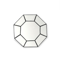 Set 2Pz. Piatto da Dessert in Porcellana Bianco/Nero – Collezione Carte Blanche - Annebet Philips Per Serax