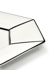 Set 2Pz. Piatto da Dessert in Porcellana Bianco/Nero – Collezione Carte Blanche - Annebet Philips Per Serax