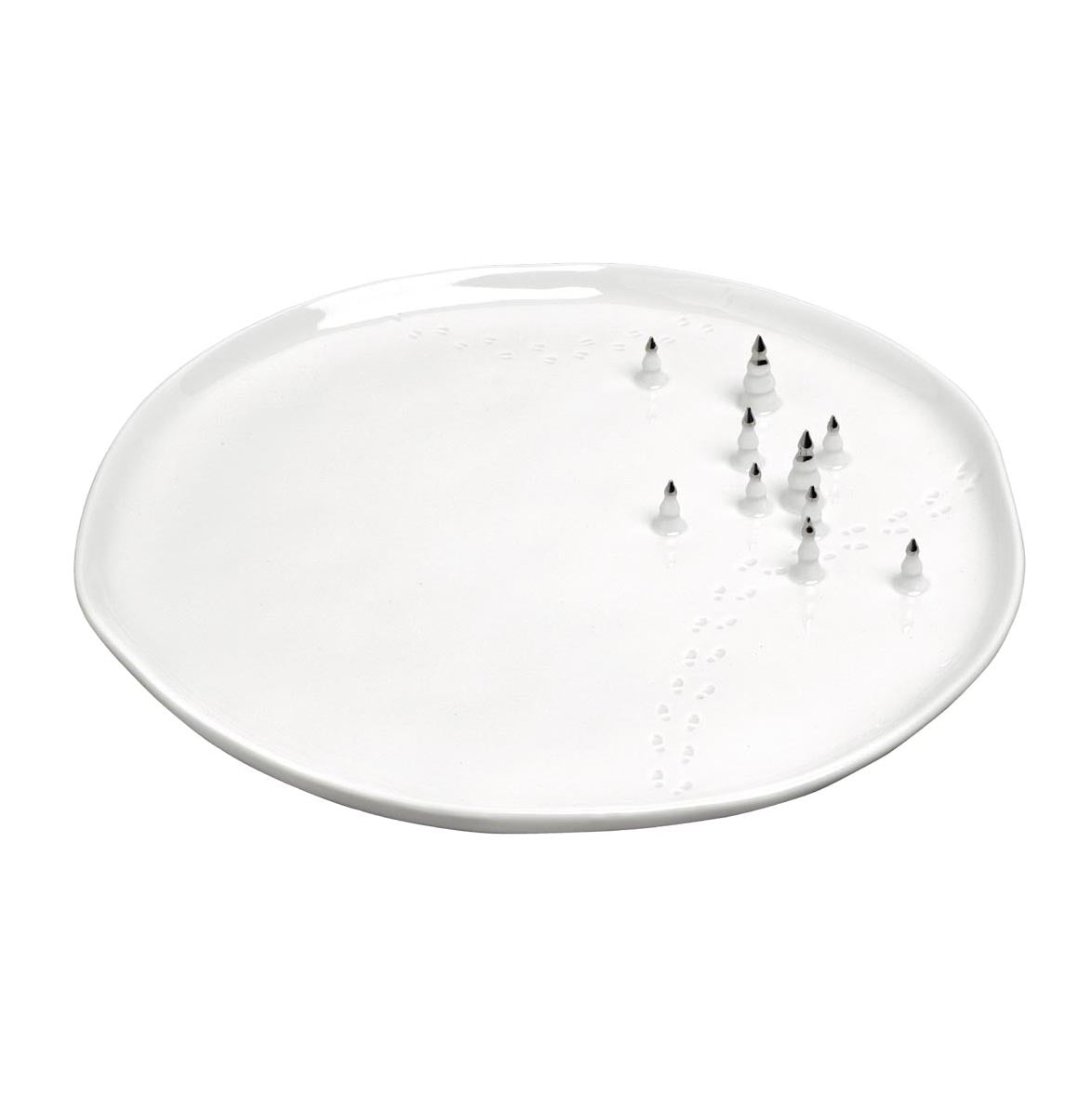 Piatto Abeti Silver in fine porcellana D32 - 4989850