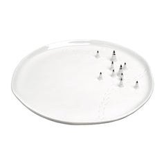 Piatto Abeti Silver in fine porcellana D32 - 4989850