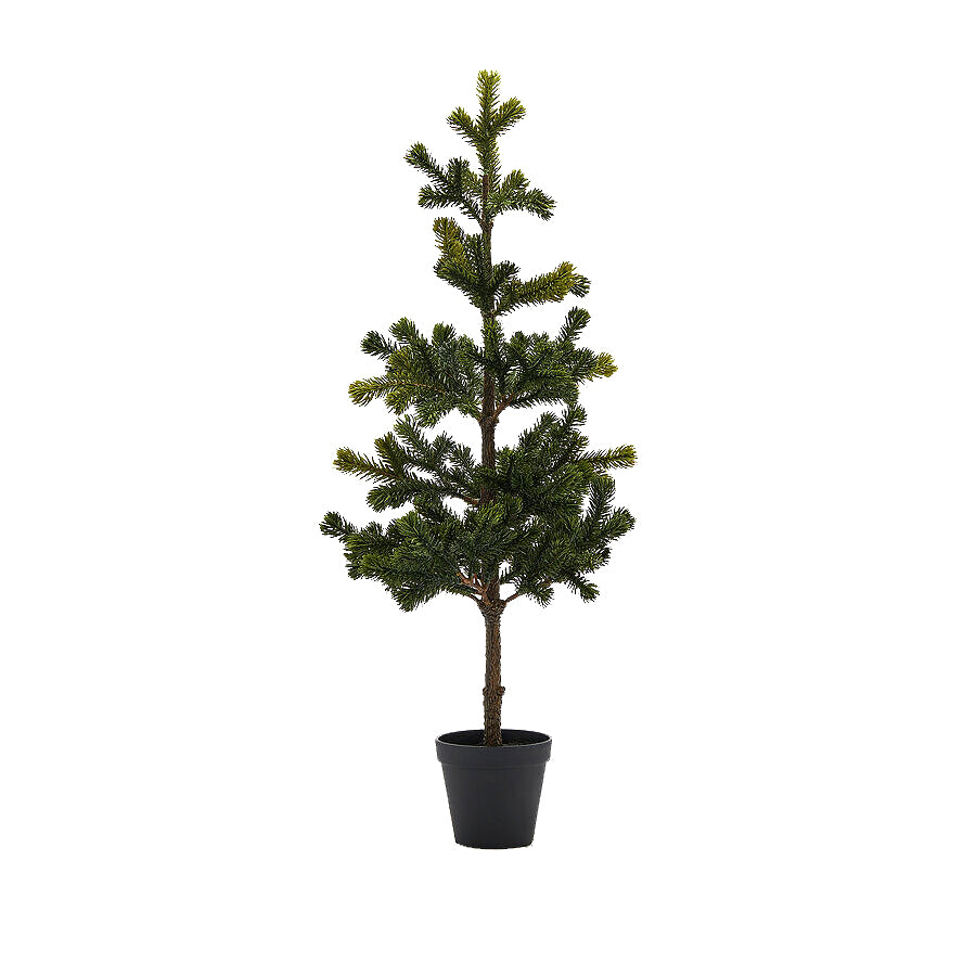 Pino artificiale verde con vaso nero H 71 cm EDG Enzo De Gasperi per decorazioni natalizie