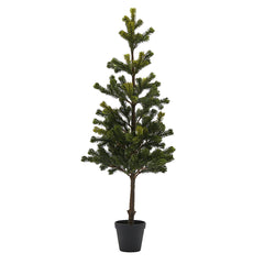 Pino artificiale verde con vaso nero H 80 cm EDG Enzo De Gasperi per decorazioni natalizie
