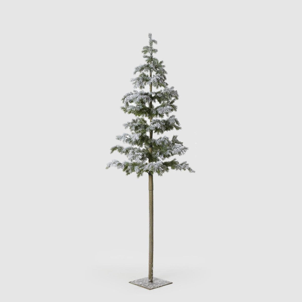 Pino West Tronco Lungo Innevato H230 cm con Base in Metallo EDG - 683427