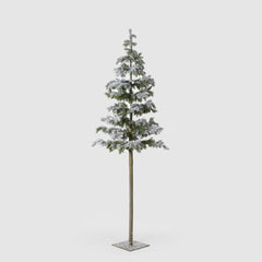 Pino West Tronco Lungo Innevato H230 cm con Base in Metallo EDG - 683427