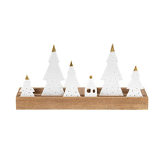 Porta Tealight Pini su base in legno - 4990117