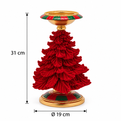 Portacandela Pino Rosso EDG Enzo De Gasperi con dimensioni H 31 × Ø 19 cm