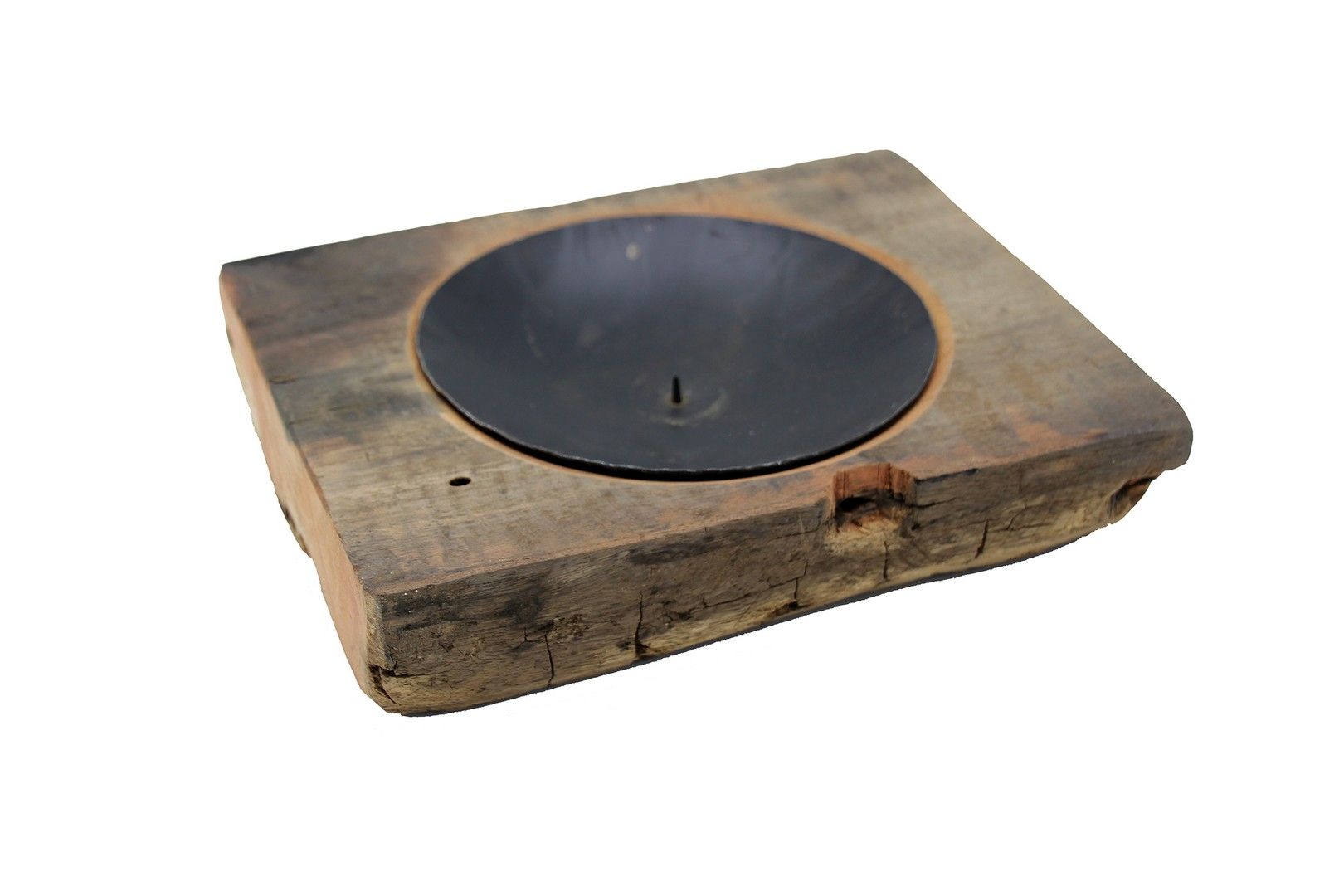 Exclusive wood candleholder round - 685796