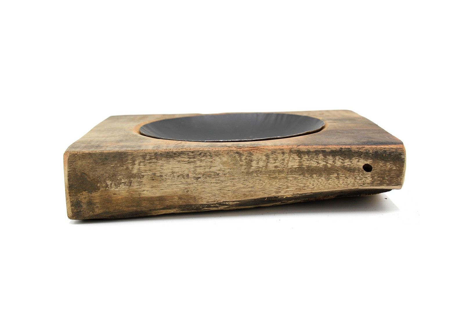 Exclusive wood candleholder round - 685796