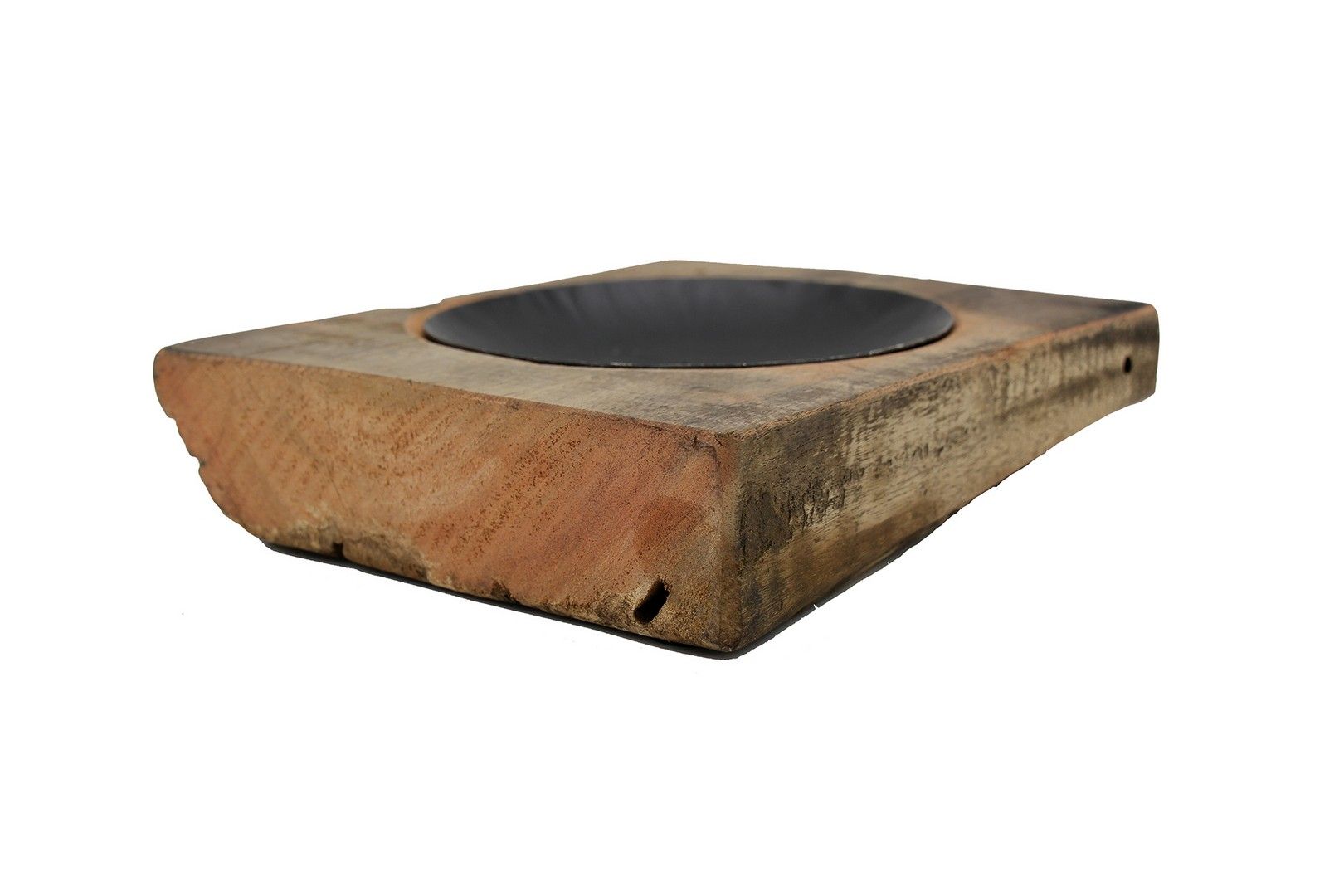 Exclusive wood candleholder round - 685796
