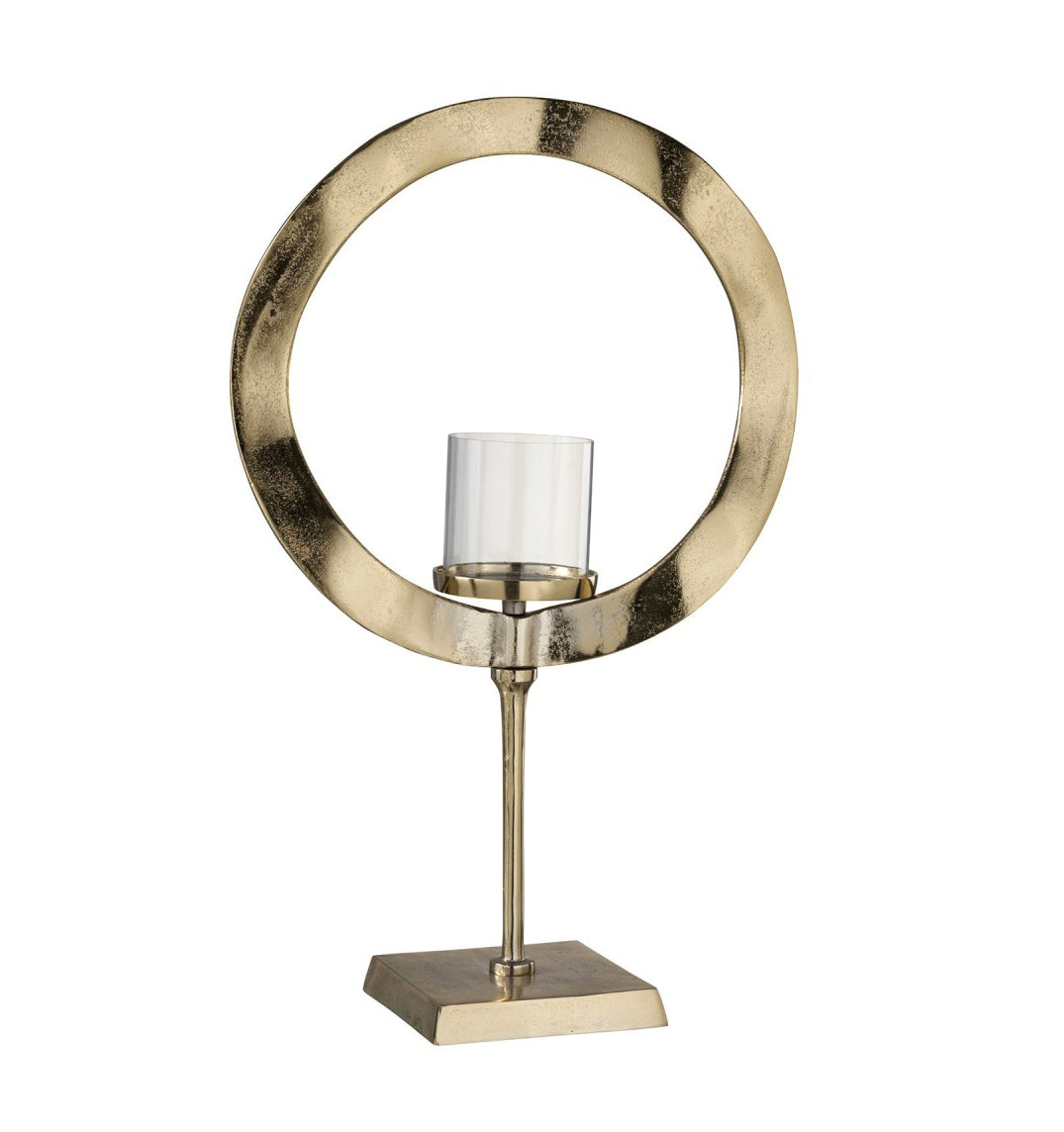 Portacandela Cerchio Oro H63  - 96716