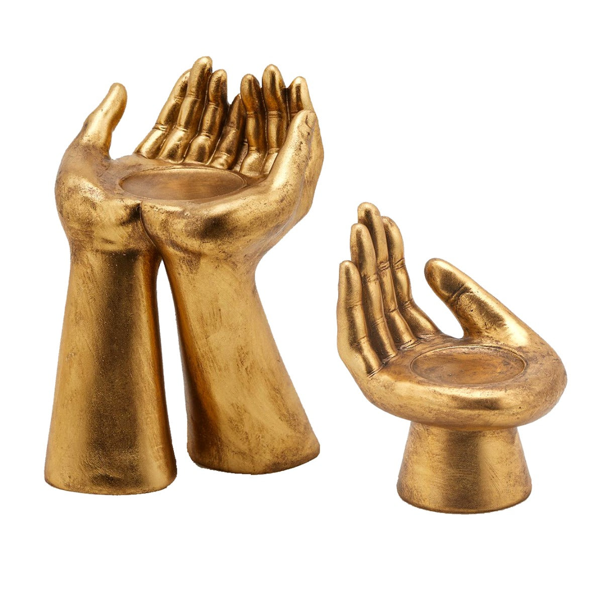 Portacandele Mani Oro  - CONFIG0343