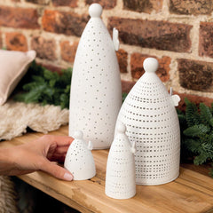 Angelo Porta Tealight in Ceramica Satinata Bianca H20,5 Cm - 4990762