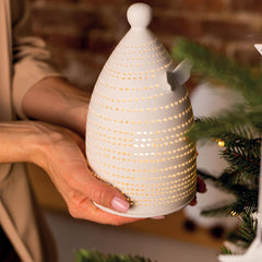 Angelo Porta Tealight in Ceramica Satinata Bianca H20,5 Cm - 4990762