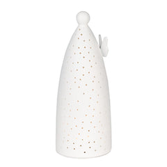 Angelo Porta Tealight in Ceramica Satinata Bianca H27,5 Cm - 4990763