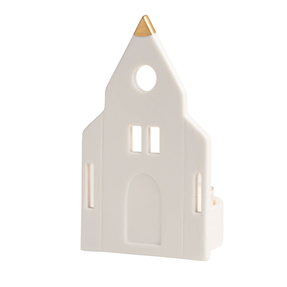 Porta Tealight a forma di Chiesa in ceramica - 4990441