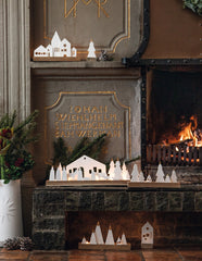 Porta Tealight City con base in legno - 4989875
